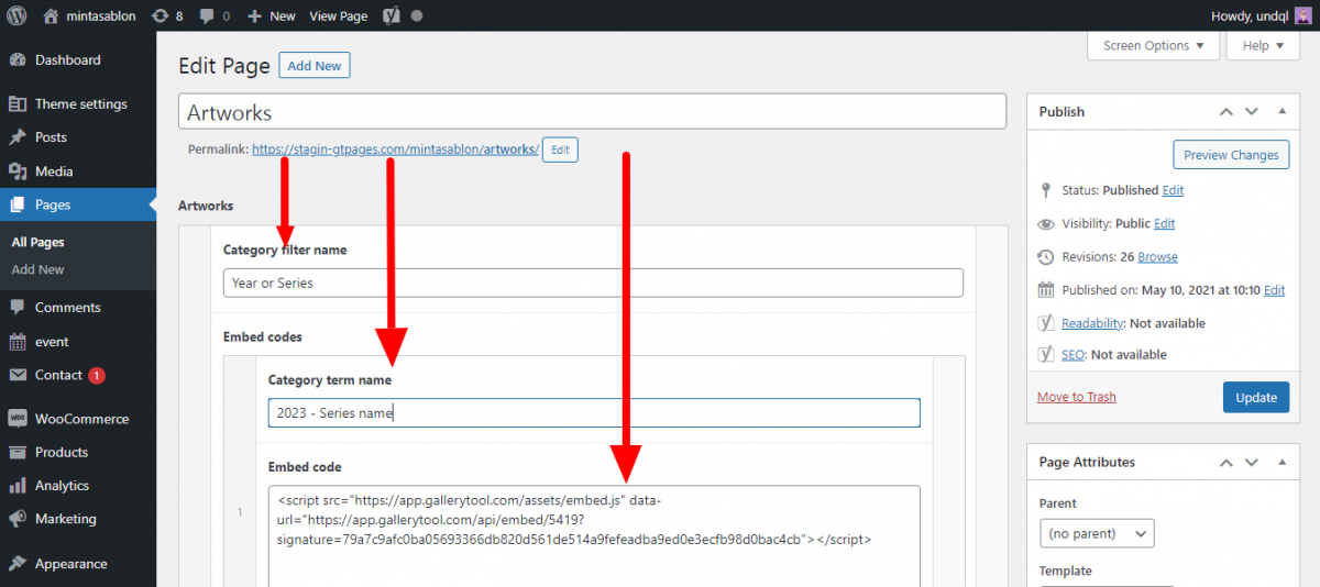 paste embed 